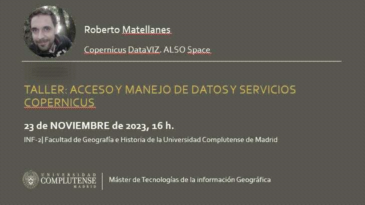 Taller: Acceso y manejo de datos y servicios Copernicus